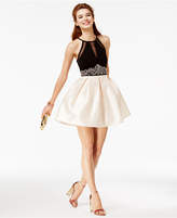 Thumbnail for your product : Teeze Me Juniors' Embellished Halter Fit & Flare Dress, Created for Macy's