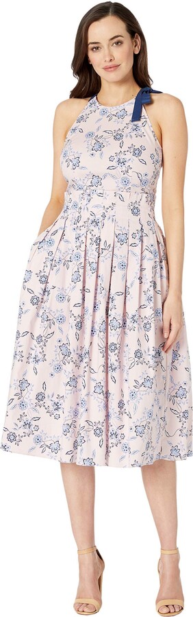 donna morgan tie neck dress