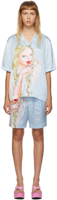 I'm Sorry by Petra Collins SSENSE Exclusive Blue Graphic Shirt & Shorts Set