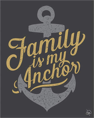 Horizon Worldwide Family is my Anchor Nautical Quote 20" x 24" Metal Wall Art Print