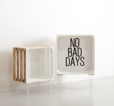 Red Barrel Studio No Bad Days 2 Piece Solid Wood Crate Set