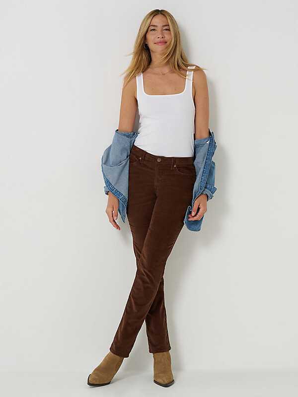 Lee Womens Legendary Corduroy Straight Jeans
