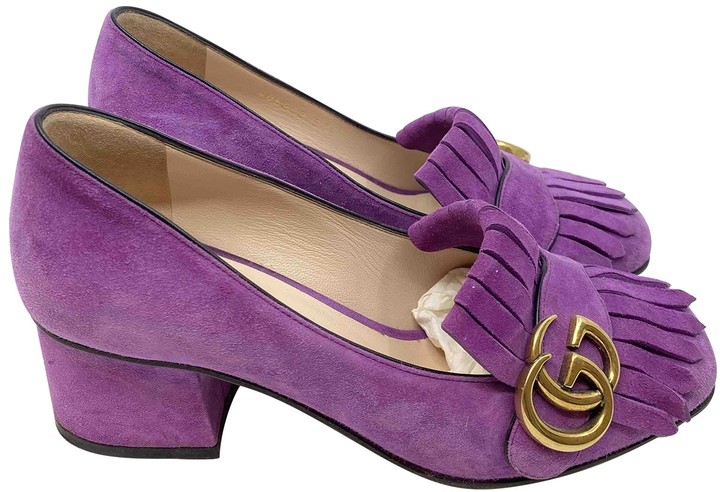 lilac suede heels