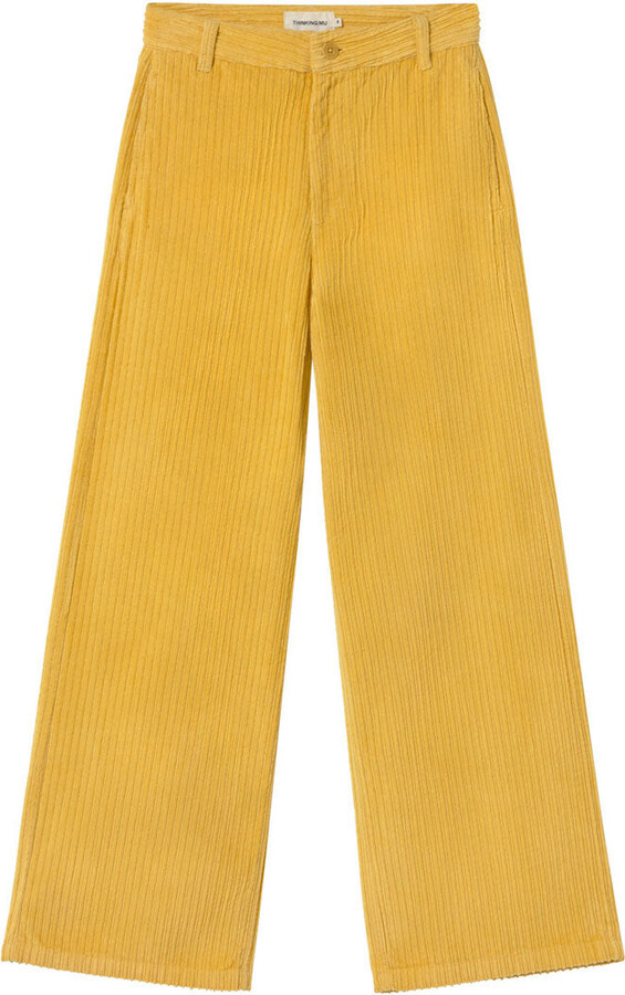 Thinking Mu Yellow High Rise Corduroy Karina Pants