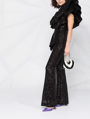 Loulou Sequinned Ruffled Jumpsuit