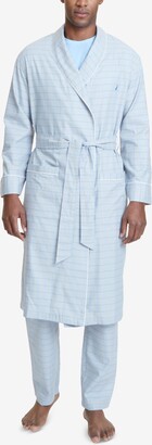 Nautica Men's Windowpane Plaid Cotton Robe - ShopStyle