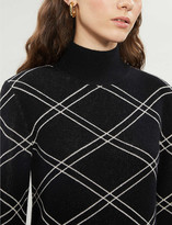 Thumbnail for your product : Ted Baker Floriiy Mockable check wool-blend dress