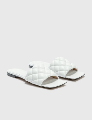 white slip on sandal
