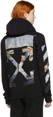 Off-White Off White Black Diag Multicolor Zipped Hoodie