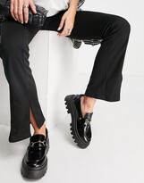 Thumbnail for your product : ASOS Maternity ASOS DESIGN Maternity under-the-bump high waisted stretch skinny pants with split front in black