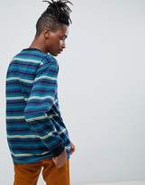 Thumbnail for your product : Obey waterfall classic stripe long sleeve t-shirt in navy