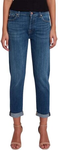 7 For All Mankind Women's Broken Twill Josefina Slim Fit Boyfriend Jeans Vanity 25 25