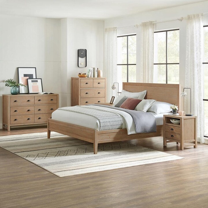 Alaterre Furniture Arden 5-Piece Wood Bedroom Set with King Bed, 2-Drawer Nightstands, 5-Drawer Chest, 6-Drawer Dresser
