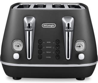 De'Longhi Delonghi CTI4003BK - Distinta 4-Slice Toaster in Black