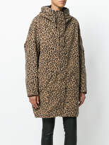 Thumbnail for your product : R 13 oversize leopard tech parka