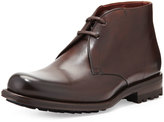 Thumbnail for your product : Bergdorf Goodman Hand-Antiqued 2-Eye Leather Chukka Boot, Brown