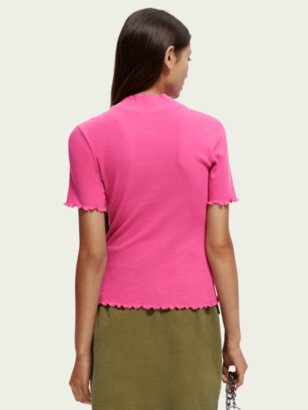Scotch & Soda Rib-knit short-sleeved T-shirt