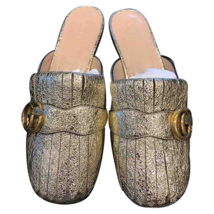 gucci marmont gold sandals