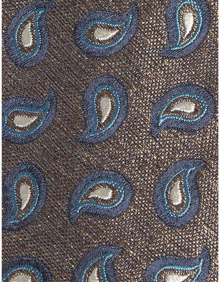 Richard James Paisley teardrops print silk tie
