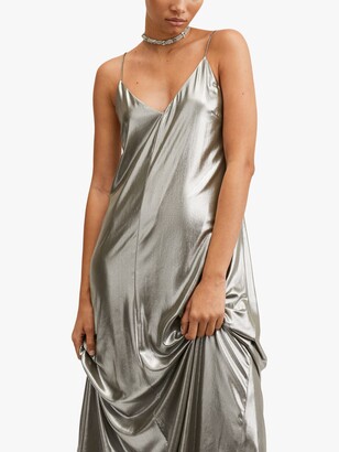 gold slip dress maxi