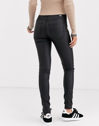 Dr. Denim Solitaire super high waist leather look super skinny jean -  ShopStyle