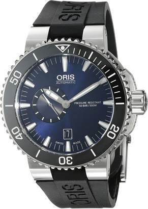 Oris Men's 'Aquis' Swiss Automatic Stainless Steel and Rubber Watch, Black (Model: 74376734135RS)