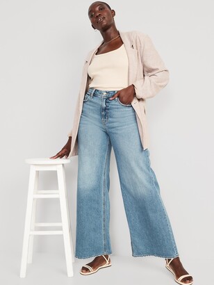 Old Navy Extra High-Waisted A-Line Wide-Leg Jeans for Women