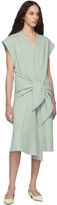 Thumbnail for your product : Tibi Green Chalky Drape Midi Wrap Dress