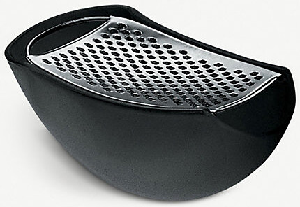 Alessi Black Parmenide Grater With Cheese Cellar