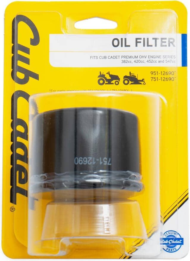 Cub Cadet Premium OHV Engine 382 cc, 420 cc, 452 cc, and 547 cc Oil Filter OE# 951-12690 / 751-12690