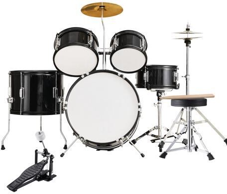VEVOR Kids Drum Set, 5-Piece, 16 in Beginner Full Drum Set with Bass Toms Snare Floor Drum Adjustable Throne Cymbal Hi-Hat Pedal and Two Pairs of...