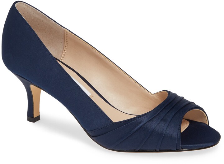 Navy Peep Toe Shoes | Shop the world's largest collection of fashion |  ShopStyle