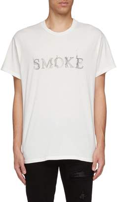 Amiri 'Smoke' slogan print