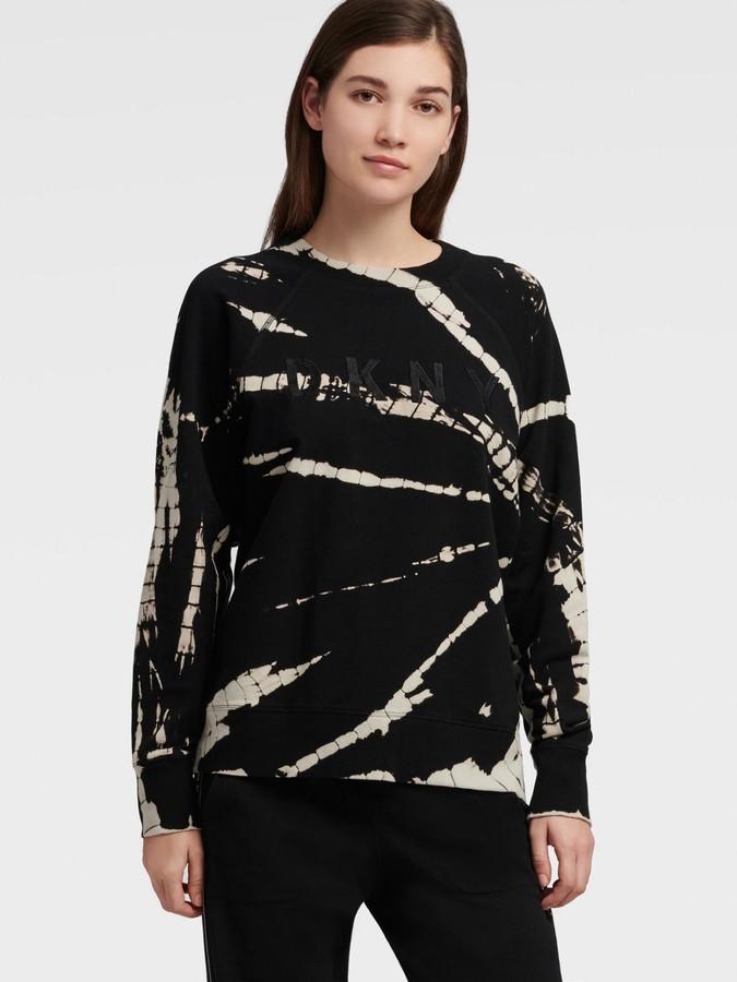 womens tie dye crewneck sweatshirt