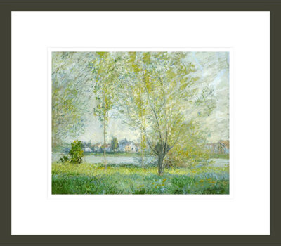 1000Museums Willows at Vetheuil by Claude Monet -Framed Giclee Print