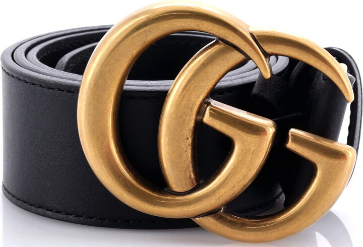 GUCCI GG Marmont Belt Leather Wide 70