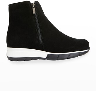 suede sneaker booties