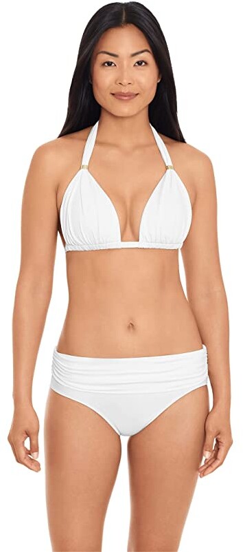 White Halter Bikini Top | Shop the world's largest collection of fashion |  ShopStyle