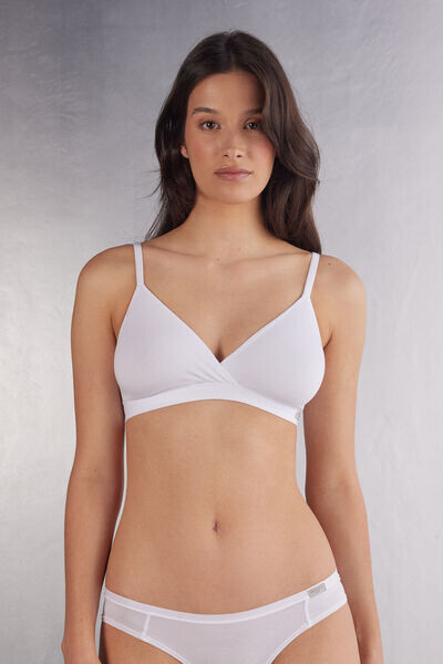 Emma Triangle Bra in Natural Cotton
