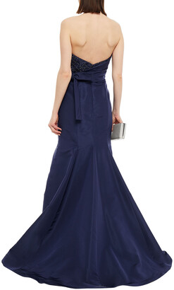 Carolina Herrera Strapless embellished silk-faille gown