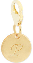 Thumbnail for your product : Anna Lou Gold plated small p disk charm
