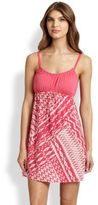 Thumbnail for your product : Josie Printed Drawstring-Waist Chemise