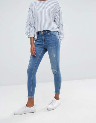 Oasis Distressed Cropped Skinny Jeans