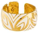 Thumbnail for your product : Kenneth Jay Lane Enamel Hinged Cuff