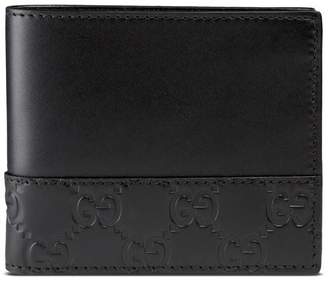 Gucci Leather and Signature wallet