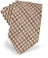 Thumbnail for your product : Forzieri Pied de Poule Woven Silk Tie