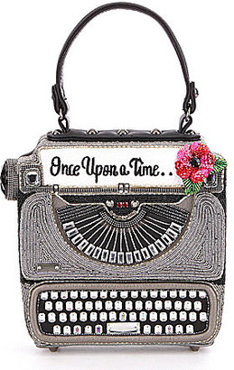 Mary Frances Just My Type Once Upon A Time Typewriter Beaded Top-Handle Clutch