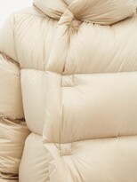 Thumbnail for your product : Rick Owens Oversized Hooded Quilted-down Shell Coat - Light Cream