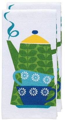 T-Fal John Ritzenthaler Co Green Tea Print Kitchen Towel (16"x26