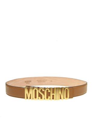 Moschino Leather Belt Color Leather With Logo